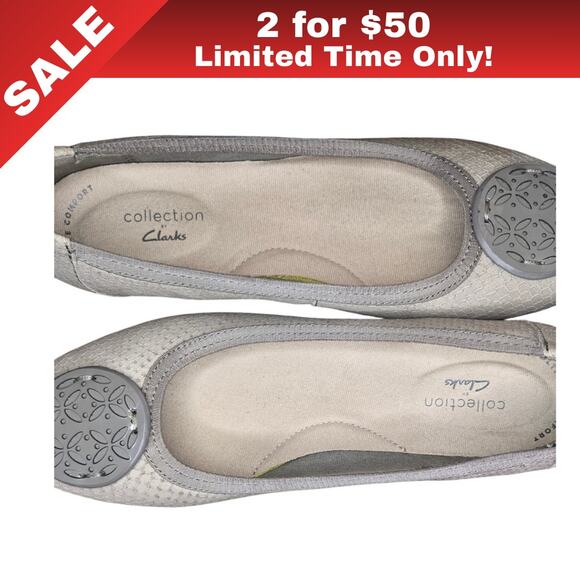 [Sale: 2 for $50!] Clarks Collection Flats Size 7M - Picture 1 of 10